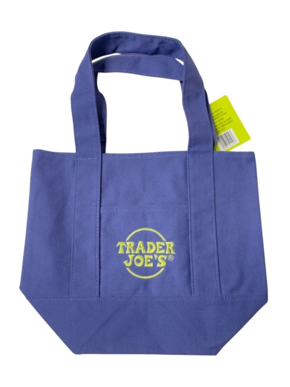Trader Joe's Reusable Canvas Tote Bag Colorful Mini Shopper Viral - Picture 3 of 5